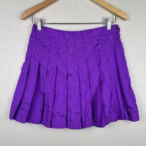 Vintage TAIL Pleated Tennis Skirt Retro Preppy 100% Nylon Purple Size 10 Size M